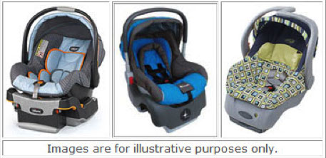 Examples of rear-facing car seats for infants and toddlers