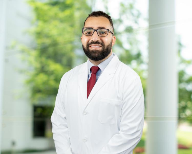 portrait of Doctor Mohamad Khattab with Saint Francis HVI