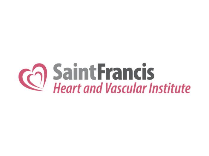 Pink and Gray logo for the Saint Francis Heart and Vascular Institute
