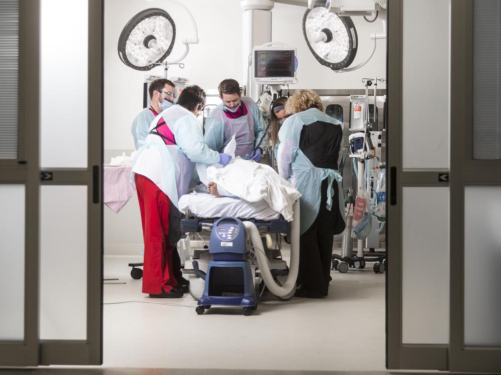 Trauma team in the operating room