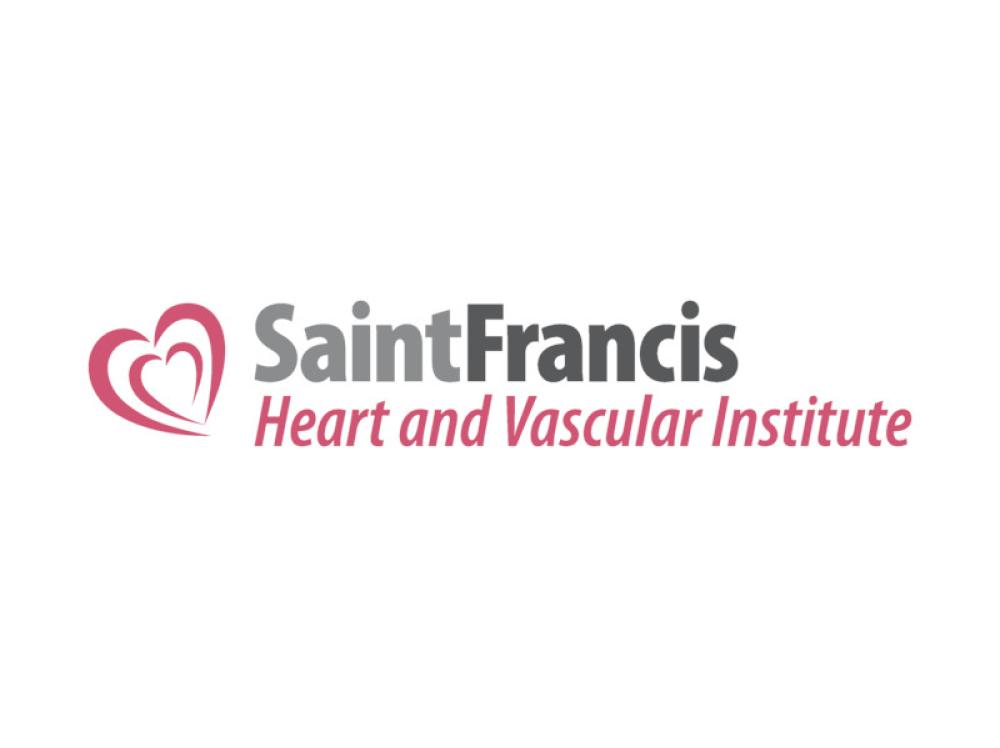 Pink and Gray logo for the Saint Francis Heart and Vascular Institute