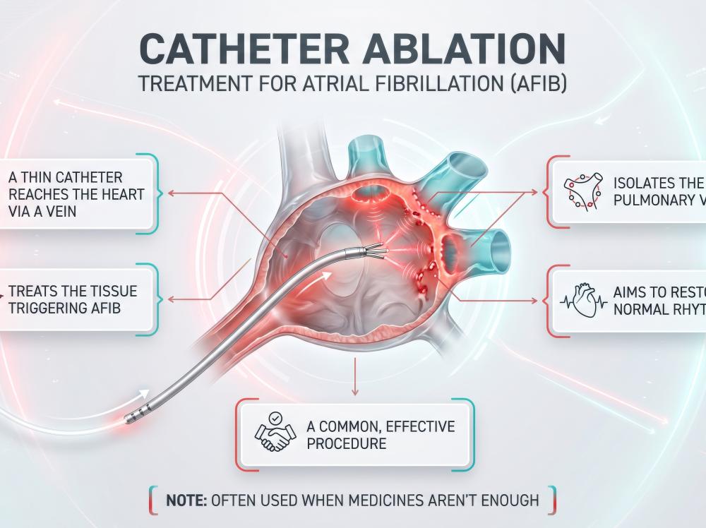 Resource graphic illustrating catheter ablation procedure